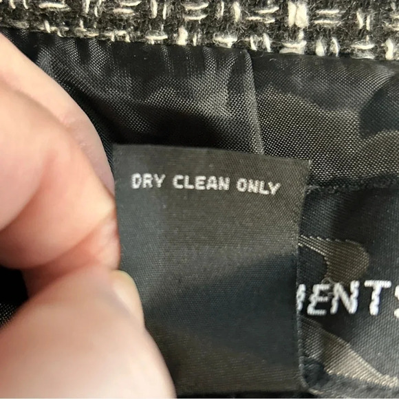 Requirements Womens Jacket Sz 14 Wool Blend Blazer Pocket Textured Zip Vtg 90's - Picture 13 of 14